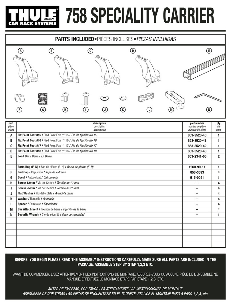 Thule Specialty Carrier 758 User manual