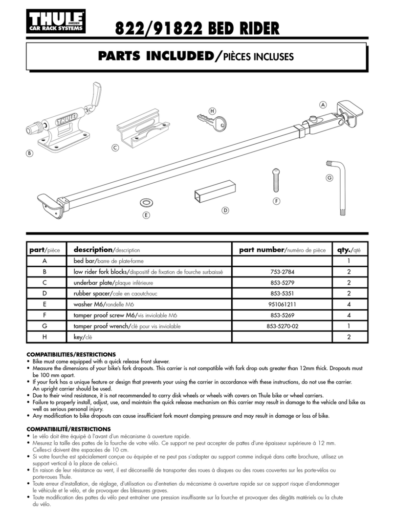 Thule Bed Rider 822/91822 Assembling instructions
