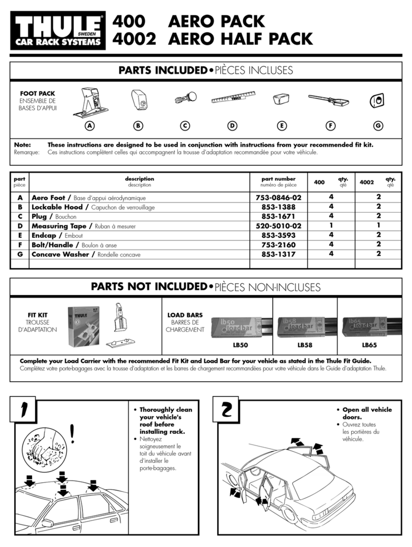 Thule Aero Half Pack 4002 parts list