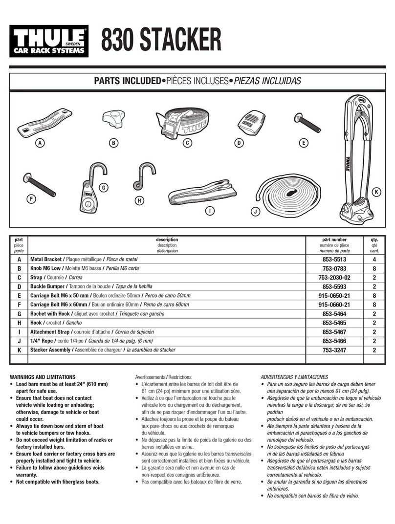 Thule 830 Stacker User manual