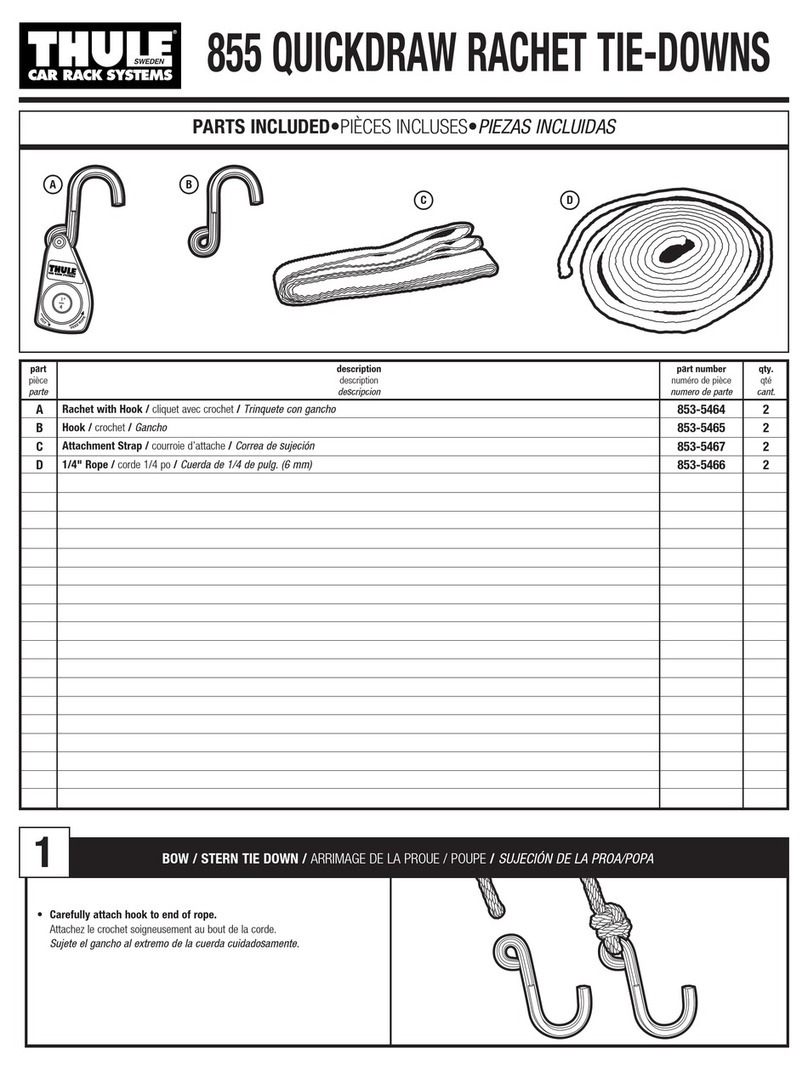 Thule 855 Quickdraw User manual