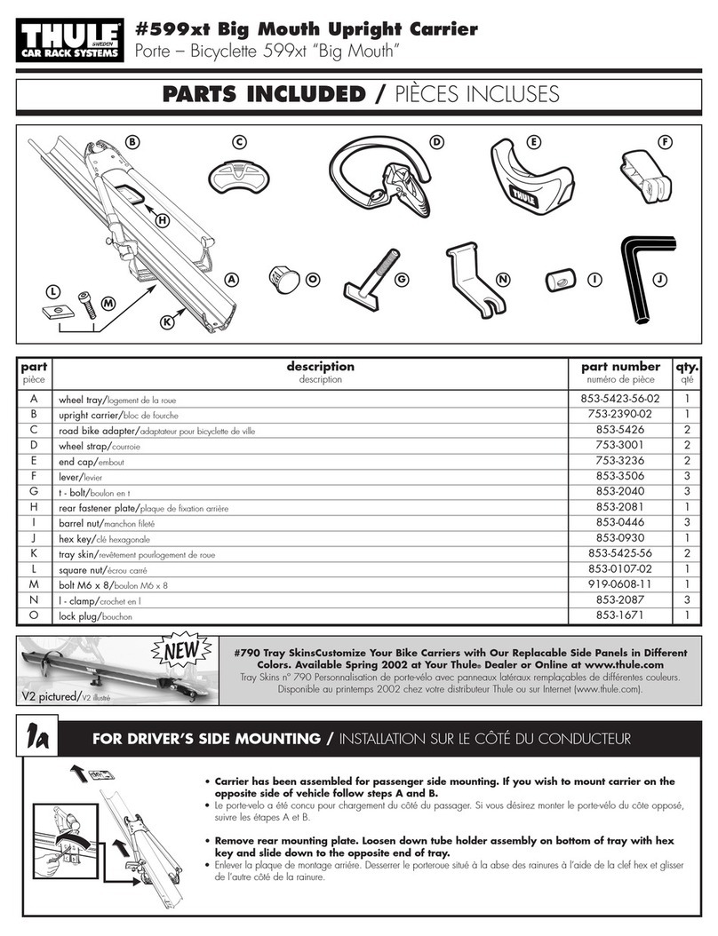 Thule 599XT user manual