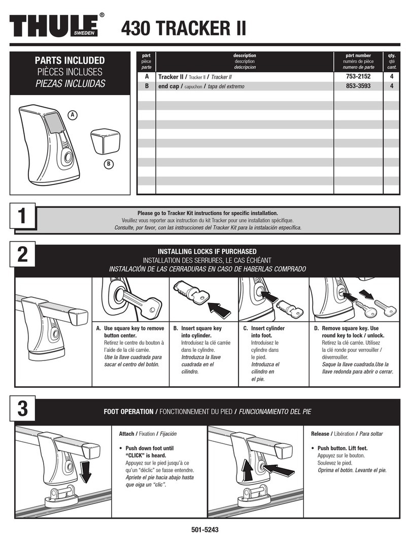 Thule 430 Tracker II User manual