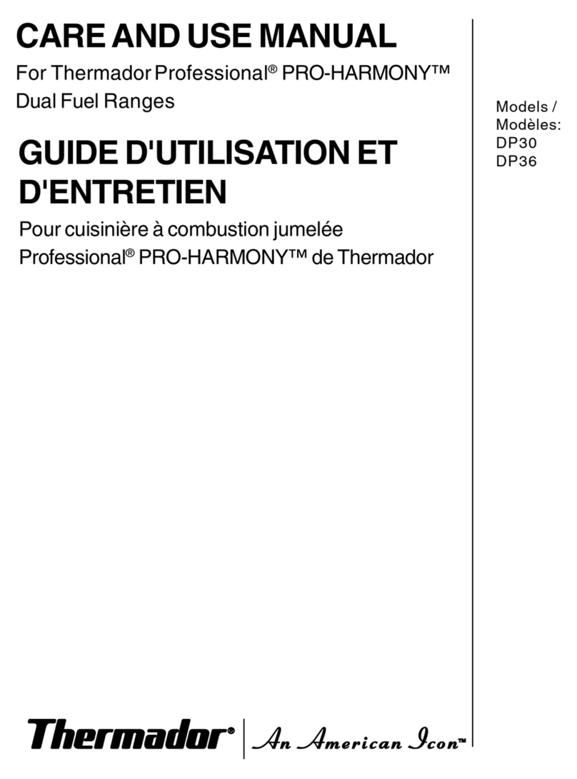 Thermador PRO-HARMONY DP30 Care and use manual