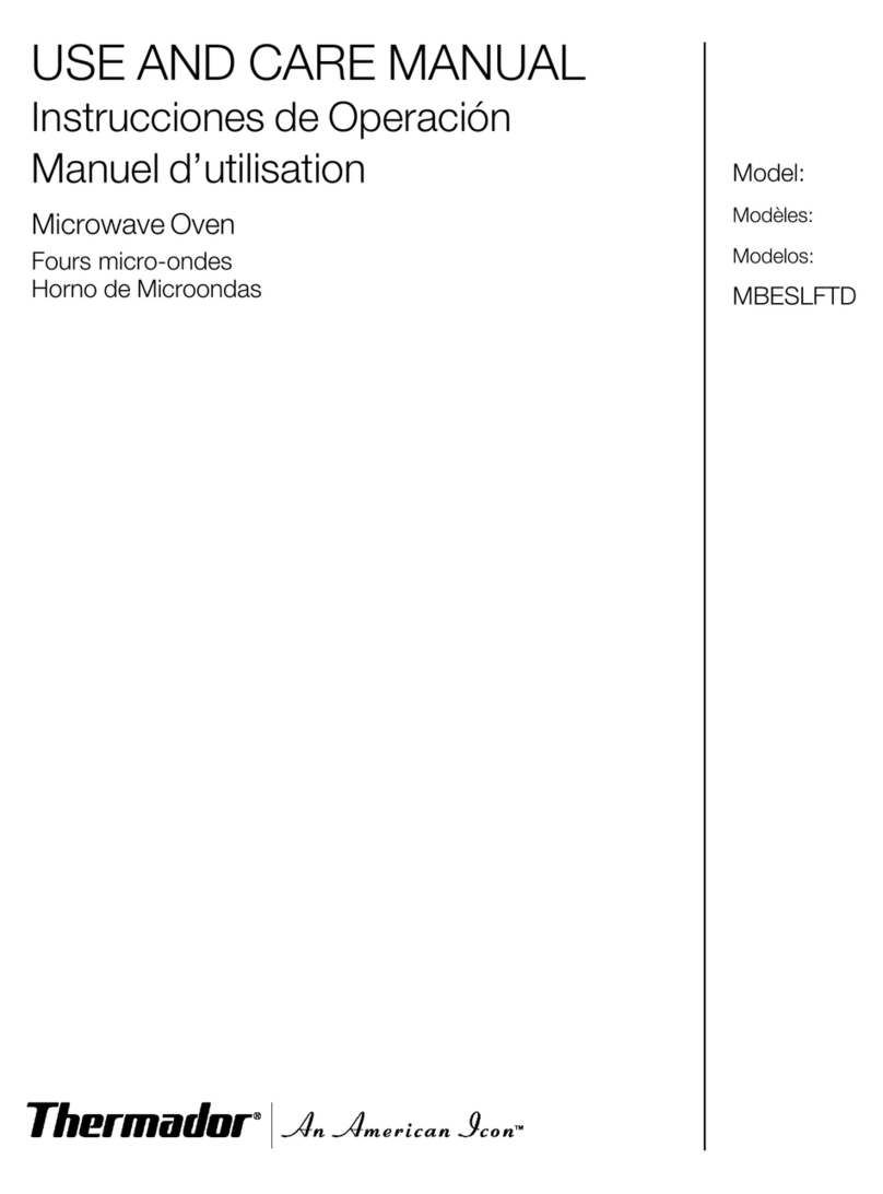 Thermador MBESLFTD use and care manual