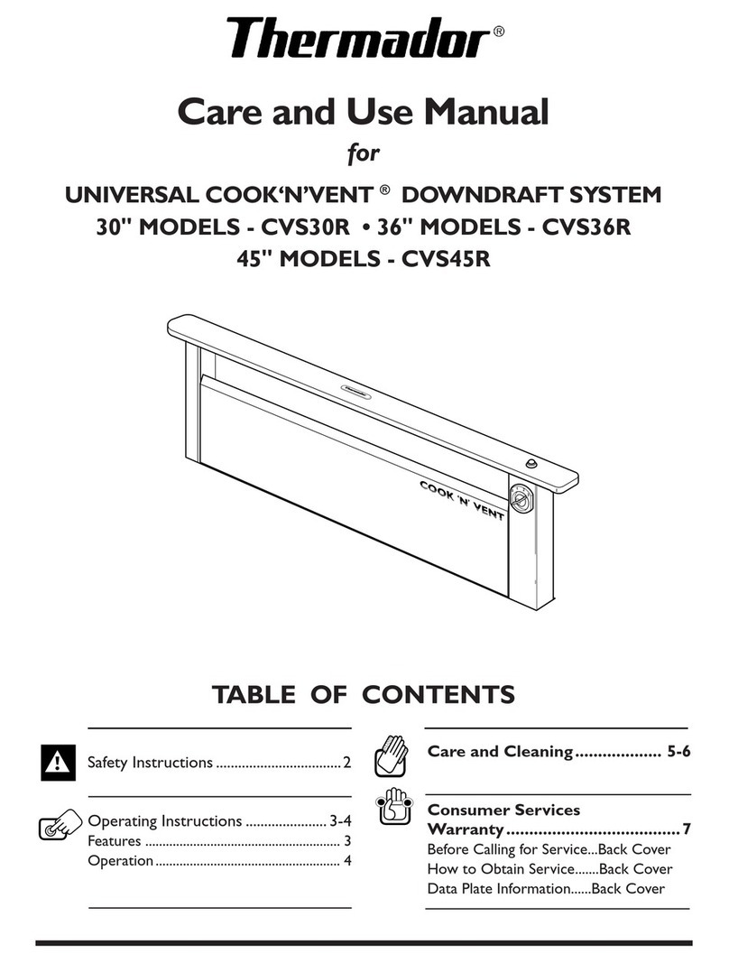 Thermador UNIVERSAL COOK'N'VENT CVS30R Care and use manual