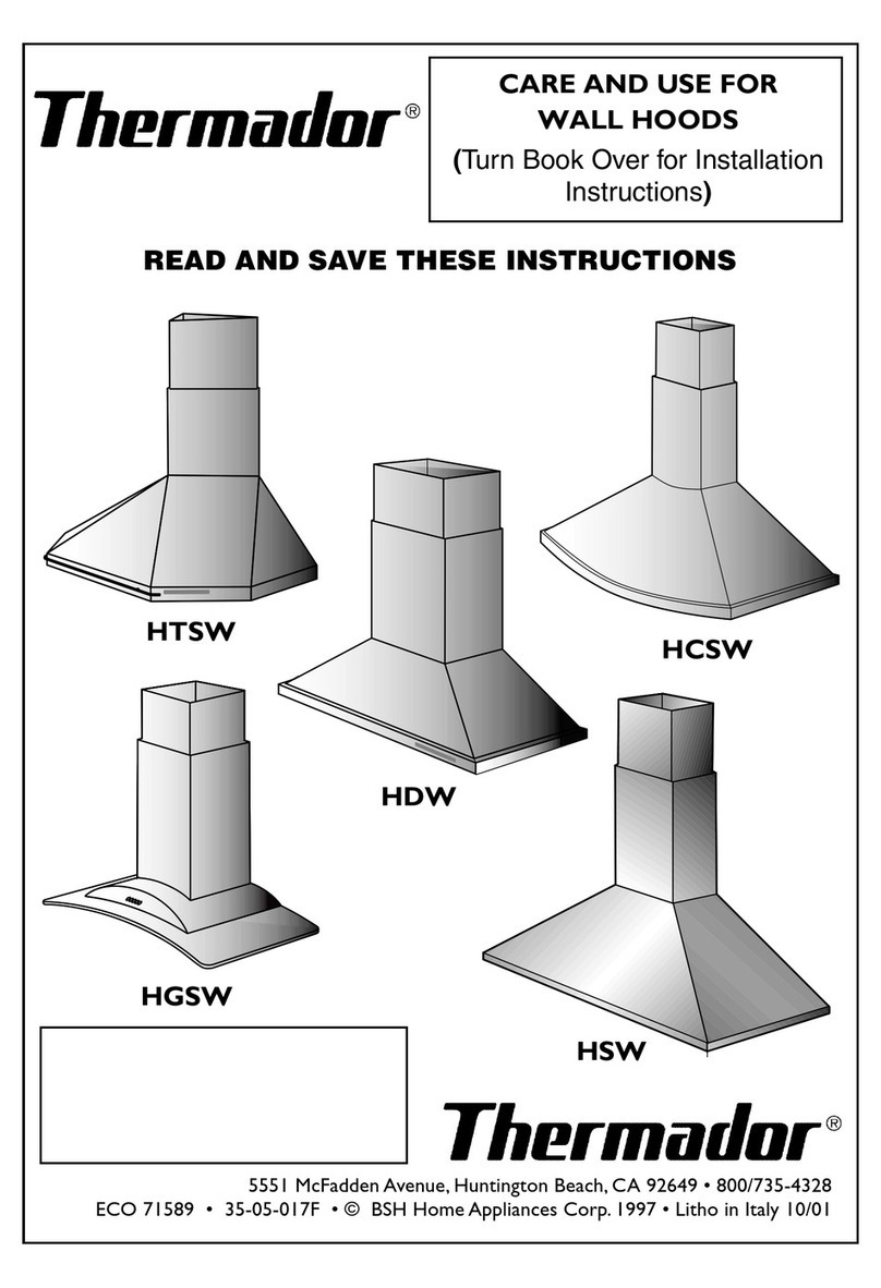 Thermador HCSW Care & use