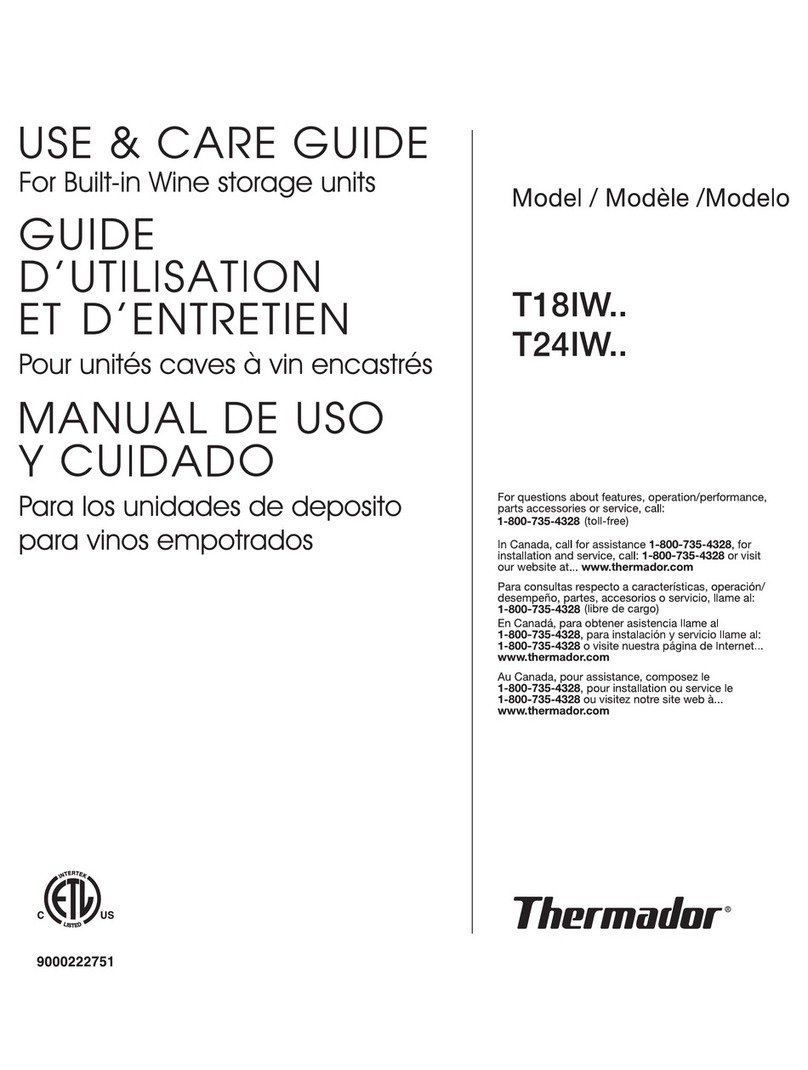 Thermador T18IW Series Use & care guide