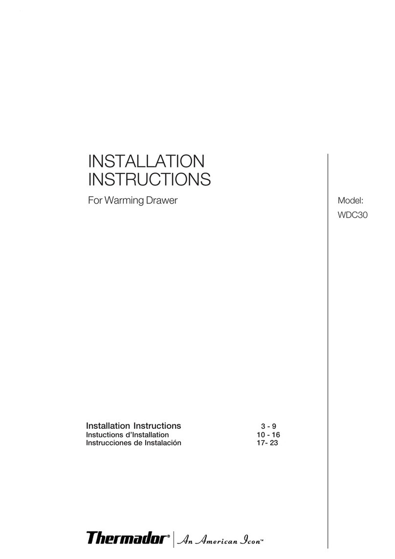 Thermador WDC30E User manual
