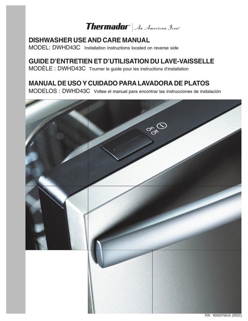 Thermador DWHD43C use and care manual