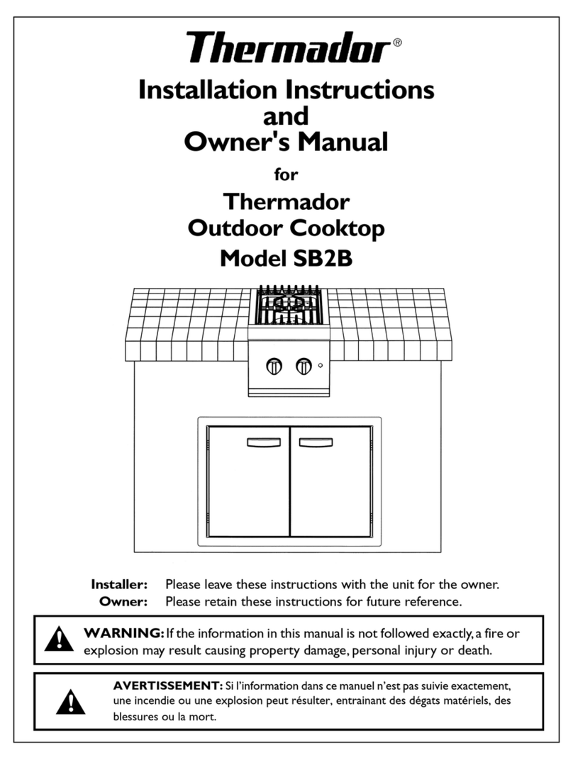 Thermador SB2B Installation instructions and owner's manual