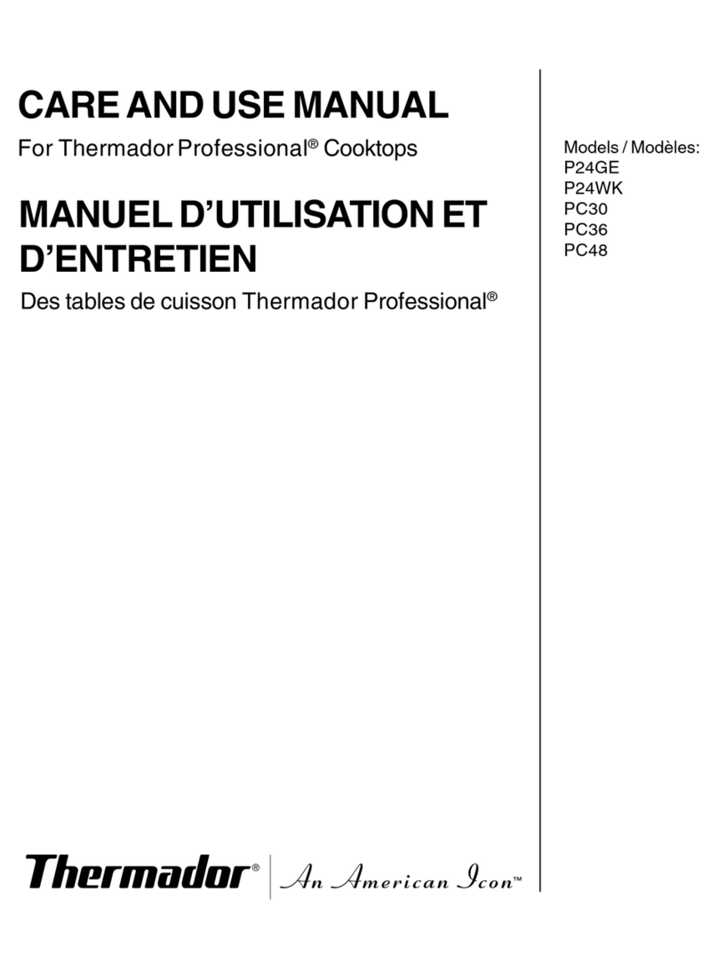 Thermador Professional P24GE Care and use manual