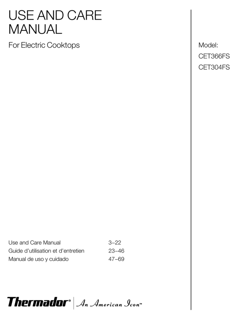 Thermador CET366FS use and care manual