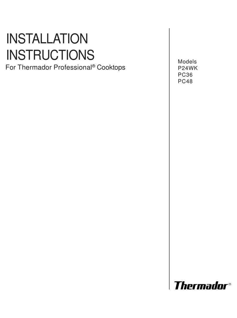 Thermador Professional P24WK installation instructions Thermador Professional P24WK installation instructions