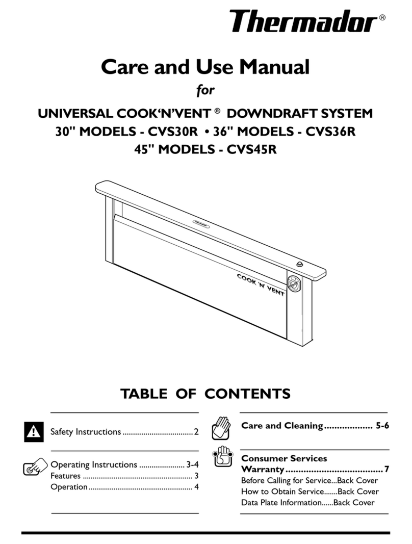 Thermador UNIVERSAL COOK'N'VENT CVS30R Care and use manual