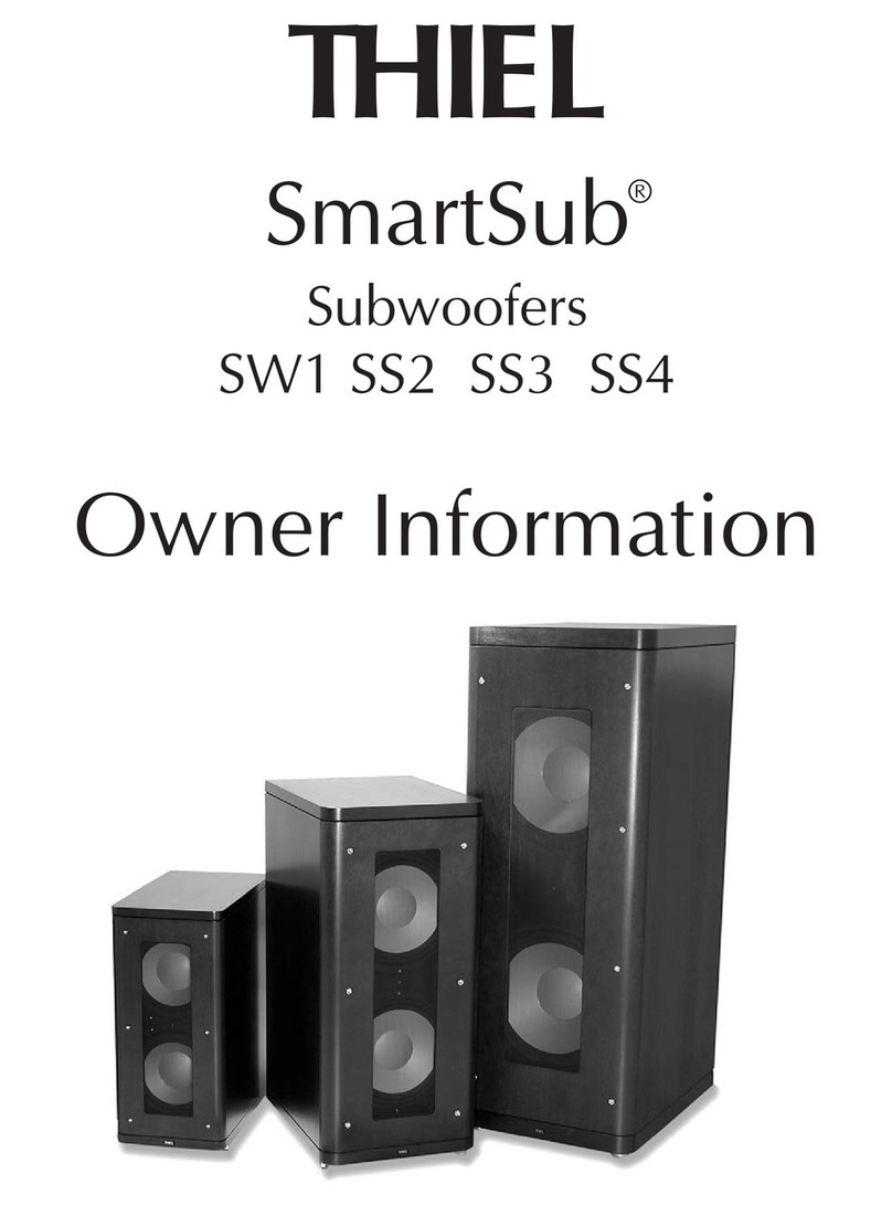 Thiel SmartSub SS3 Technical manual