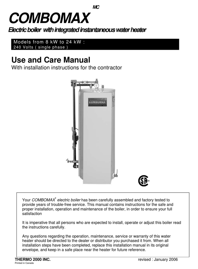 Thermo Products COMBOMAX Models from 8 kW to 24 kW : 240 Volts ( single phase... use and care manual