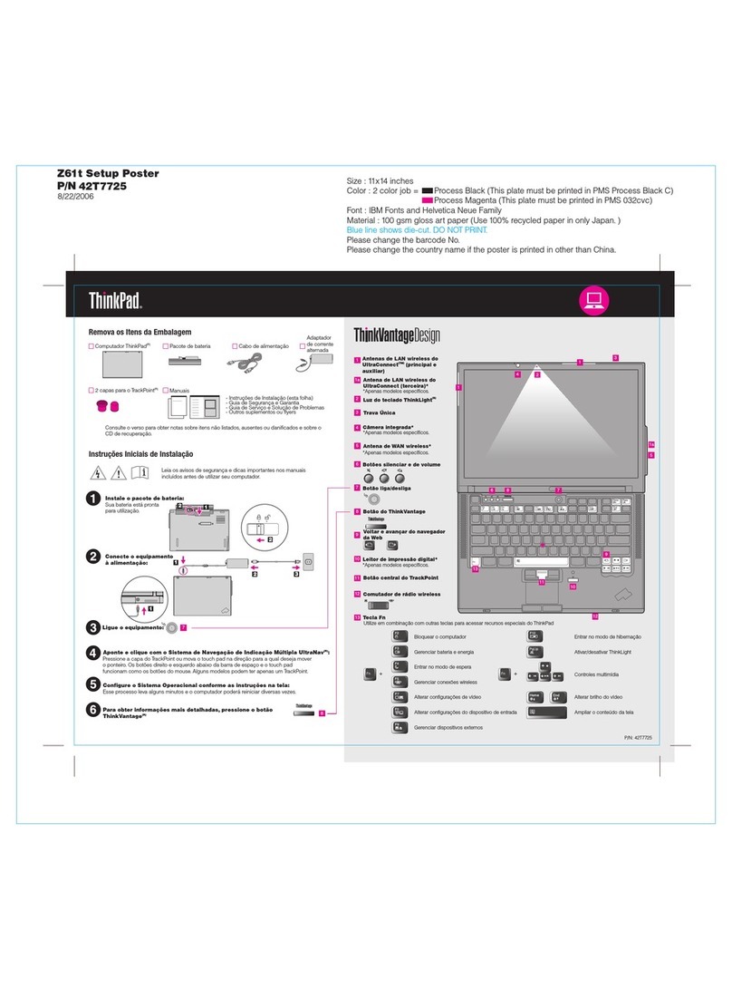 IBM THINKPAD Z61T User manual