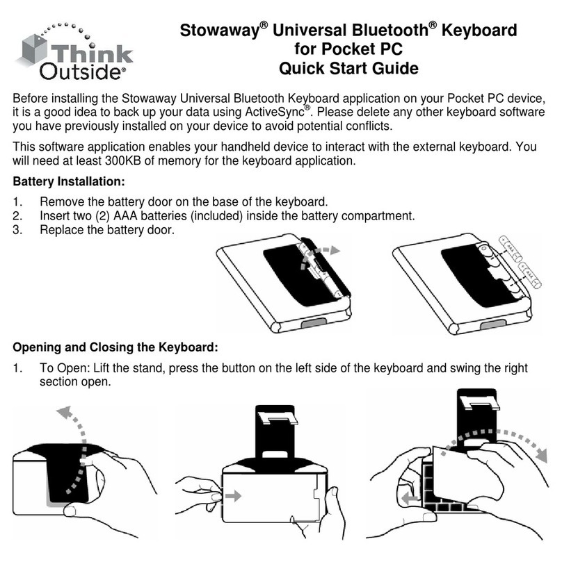 Think Outside Stowaway Wireless Keyboard quick start guide