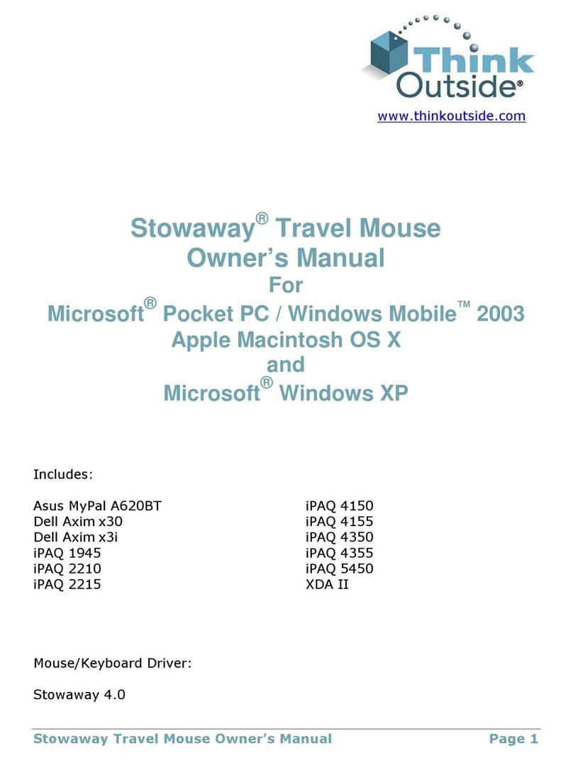Think Outside Stowaway Stowaway Travel Mouse (for Asus MyPal... User manual
