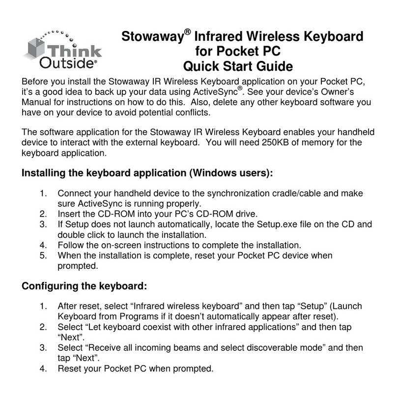 Think Outside Stowaway Wireless Keyboard User manual