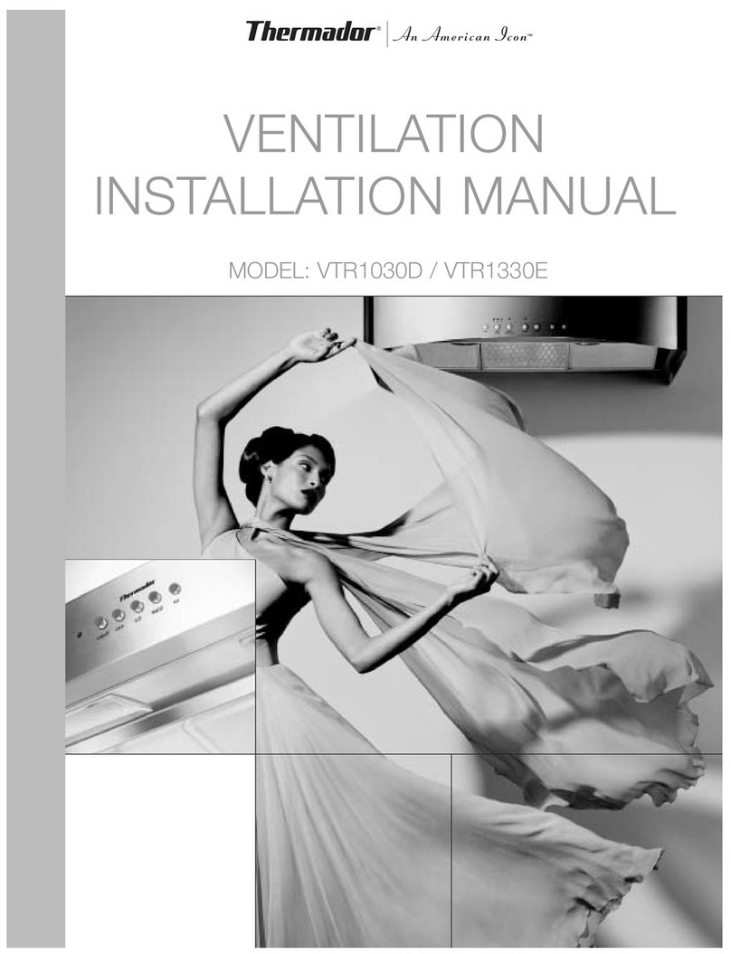Thermador VTR1030D installation manual