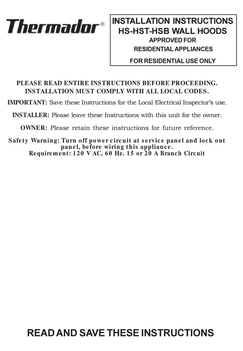 Thermador HS-HST-HSB User manual