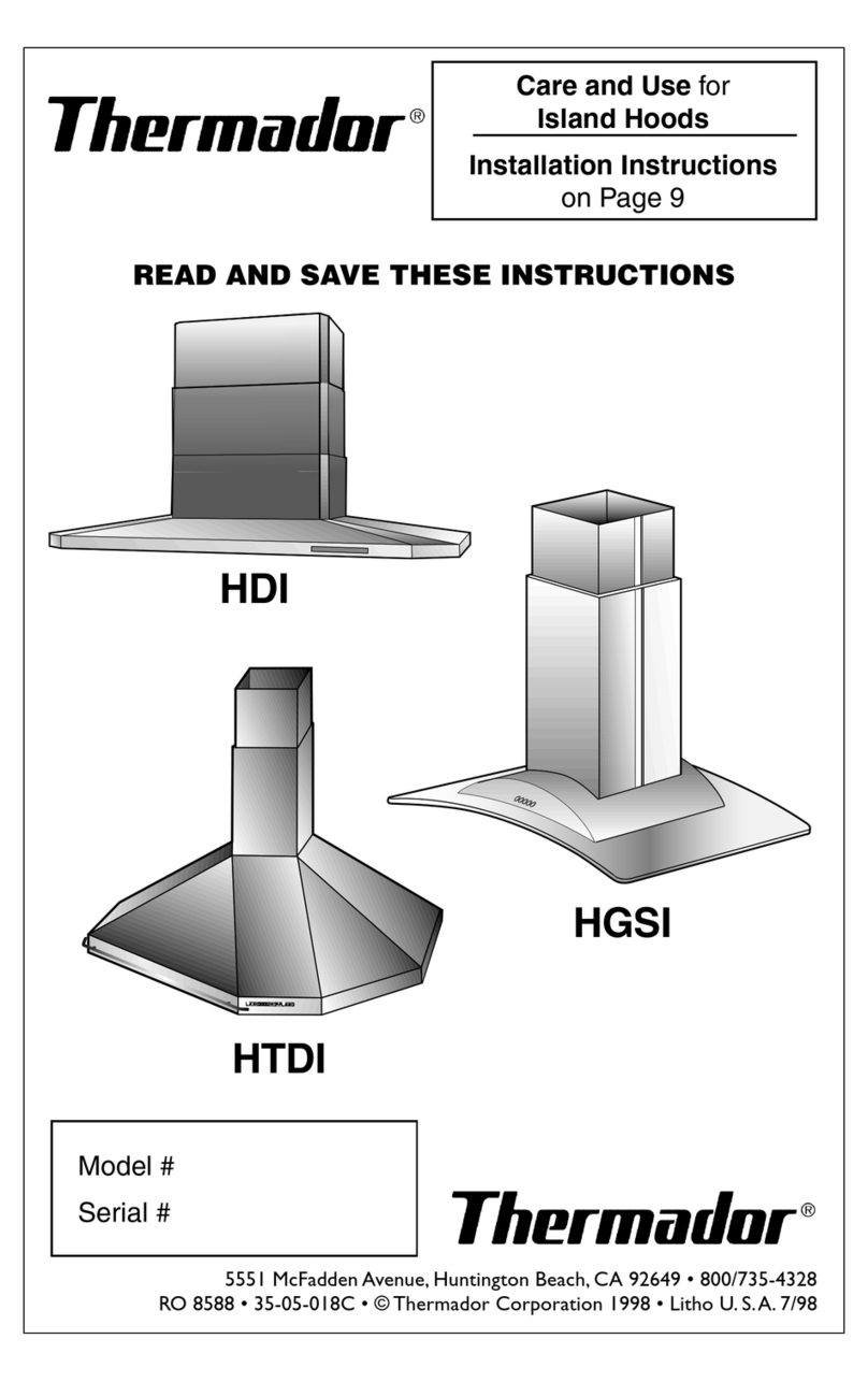 Thermador HGSI Installation and use instructions