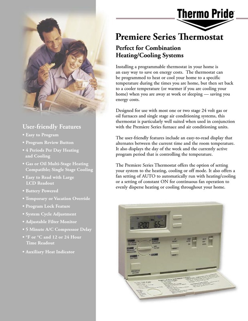 Thermo Pride Premiere Series Specifications