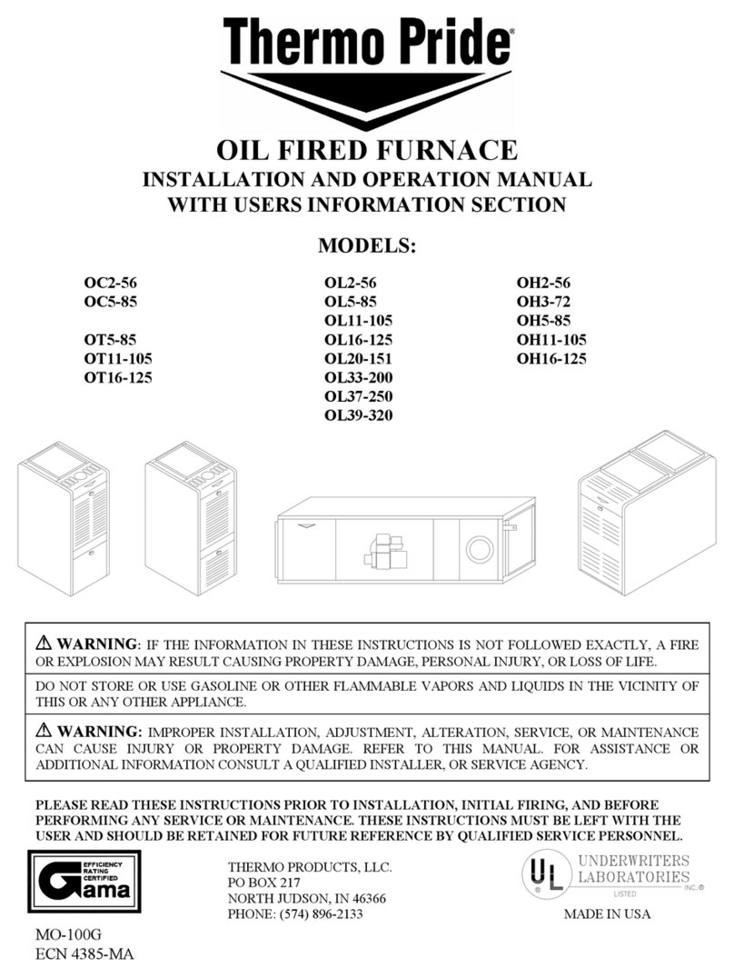 Thermo Pride OC2-56 User manual Thermo Pride OC2-56 User manual