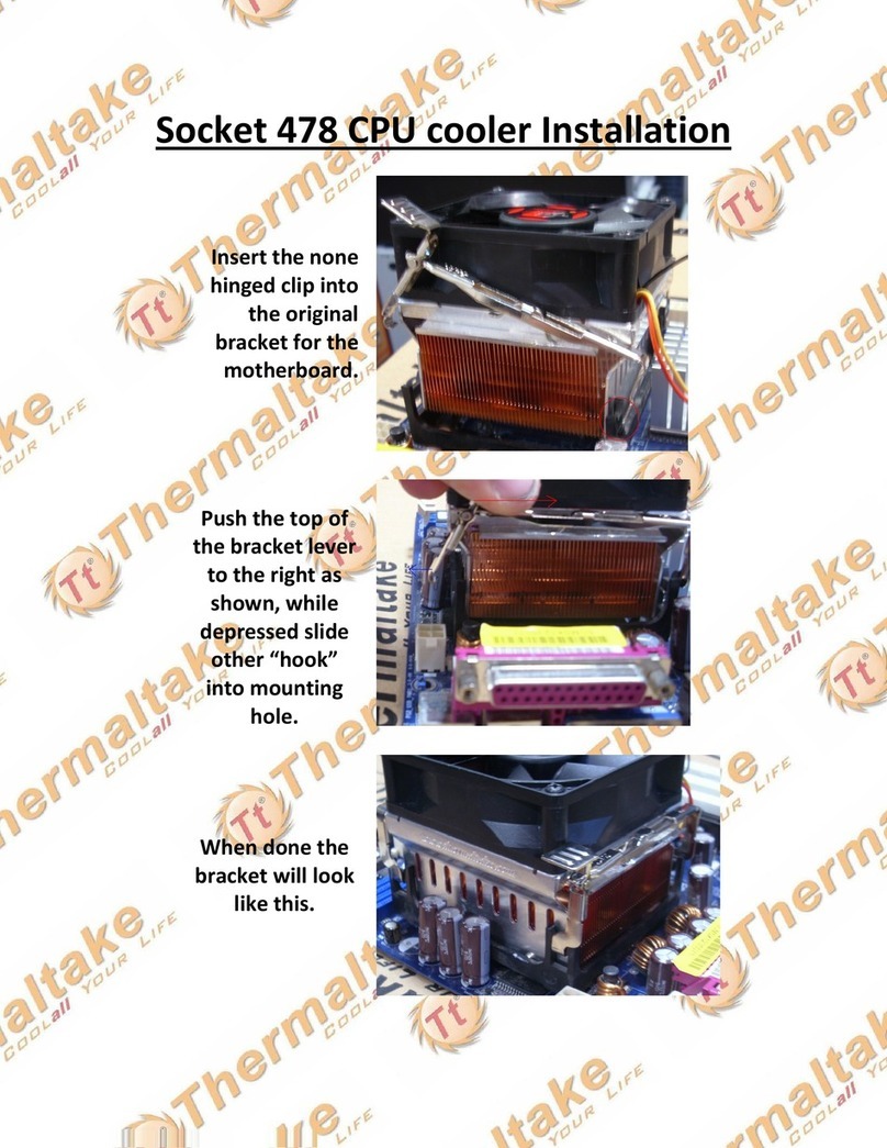 Thermaltake CPU Cooler Socket 478 User manual