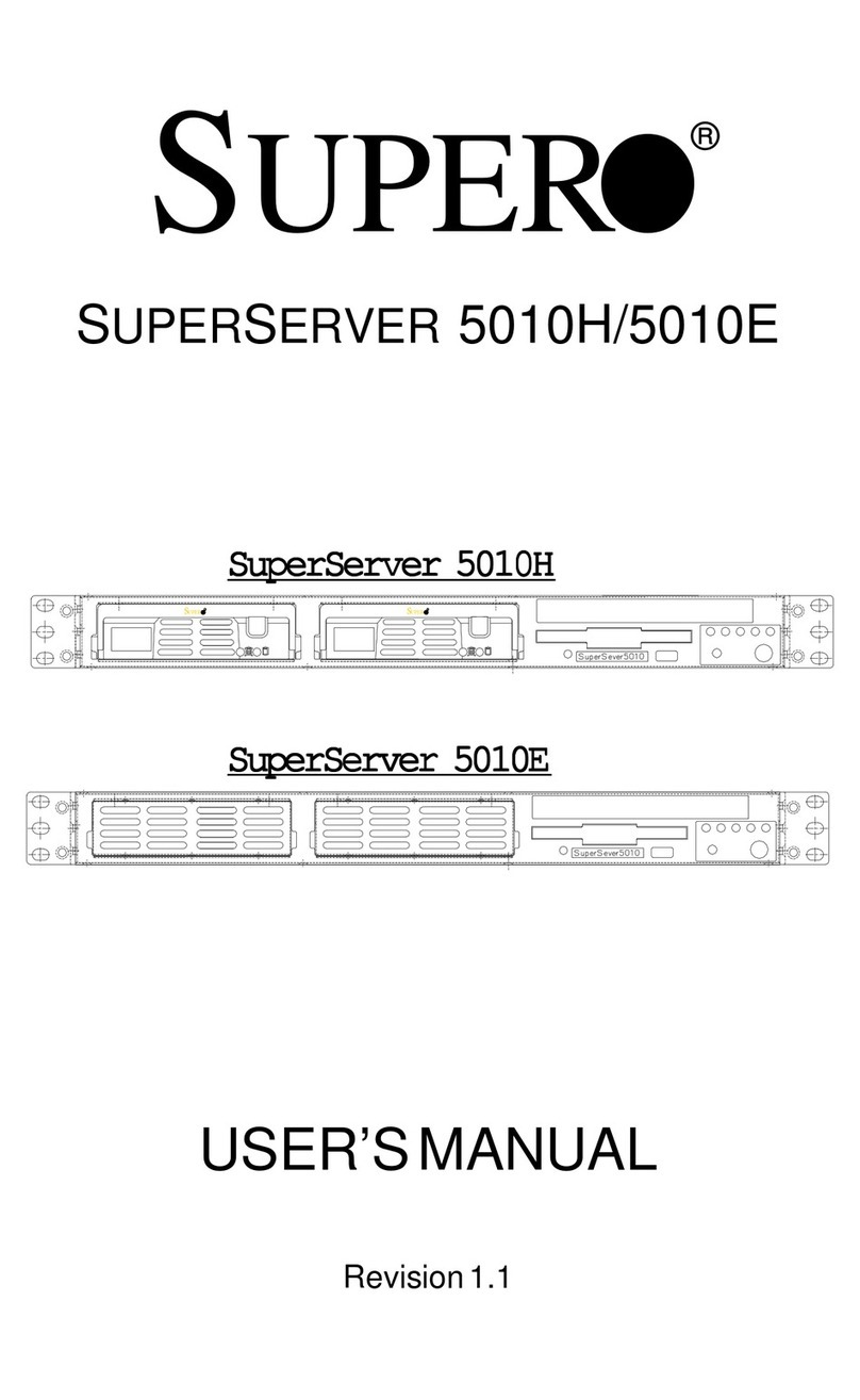 Supero SUPERSERVER 5010E User manual