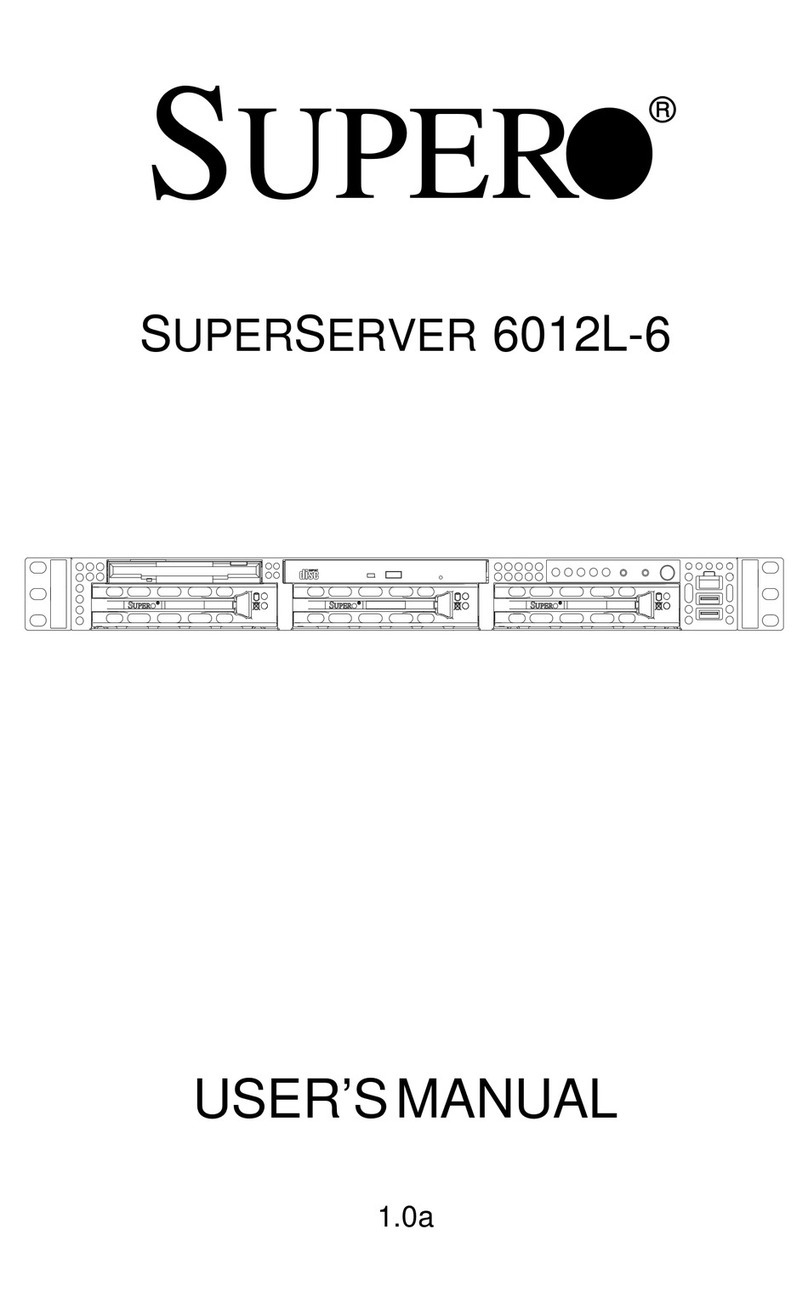 Supero SUPERSERVER 6012L-6 User manual Supero SUPERSERVER 6012L-6 User manual