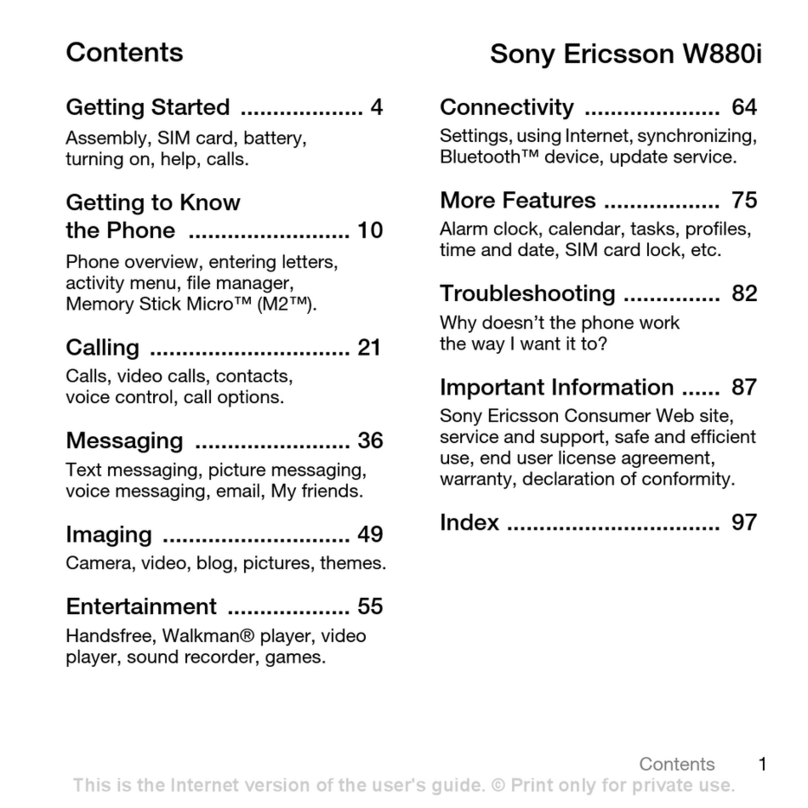 Sony Ericsson W880i user guide