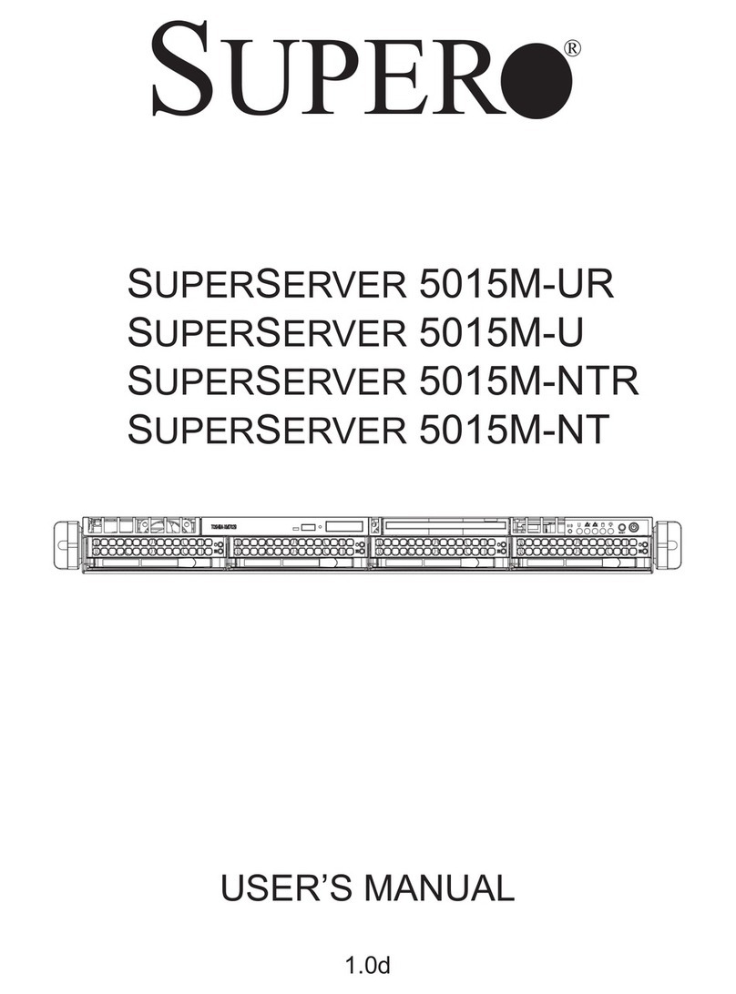 Supero SUPERSERVER 5015M-NT User manual Supero SUPERSERVER 5015M-NT User manual