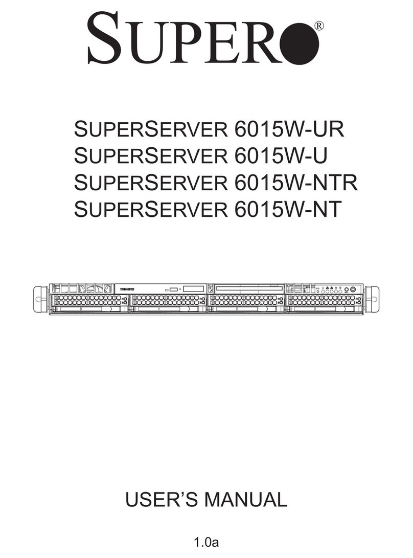 Supero SUPERSERVER 6015W-NT user manual