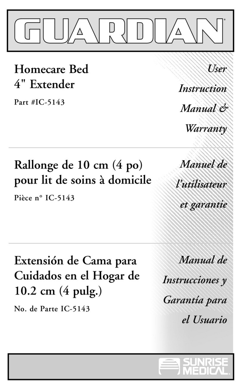 Guardian Homecare Bed 4" Extender Installation and operation manual Guardian Homecare Bed 4" Extender Installation and operation manual