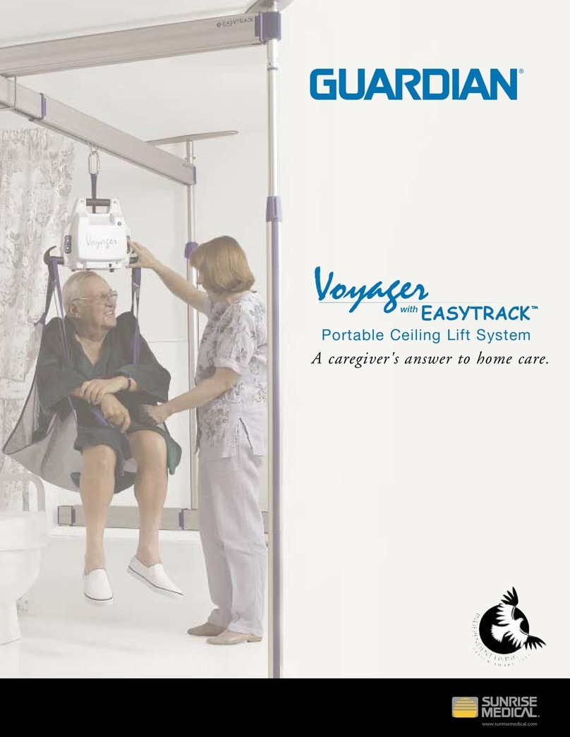 Guardian Voyager Portable Ceiling Lift System 98000 Brochure & specs