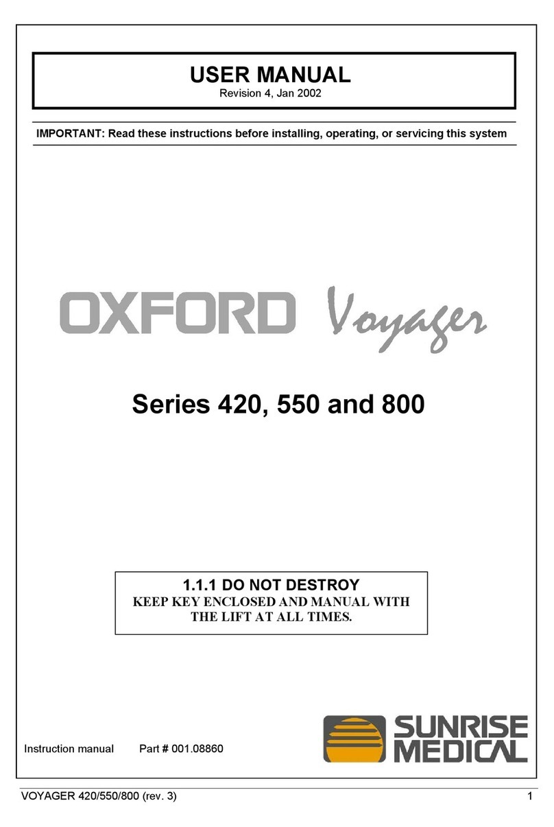 Sunrise Medical Series 550 user manual