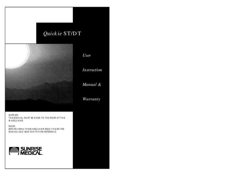 Sunrise Medical Quickie Wheelchair ST/DT Instruction manual and warranty Sunrise Medical Quickie Wheelchair ST/DT Instruction manual and warranty