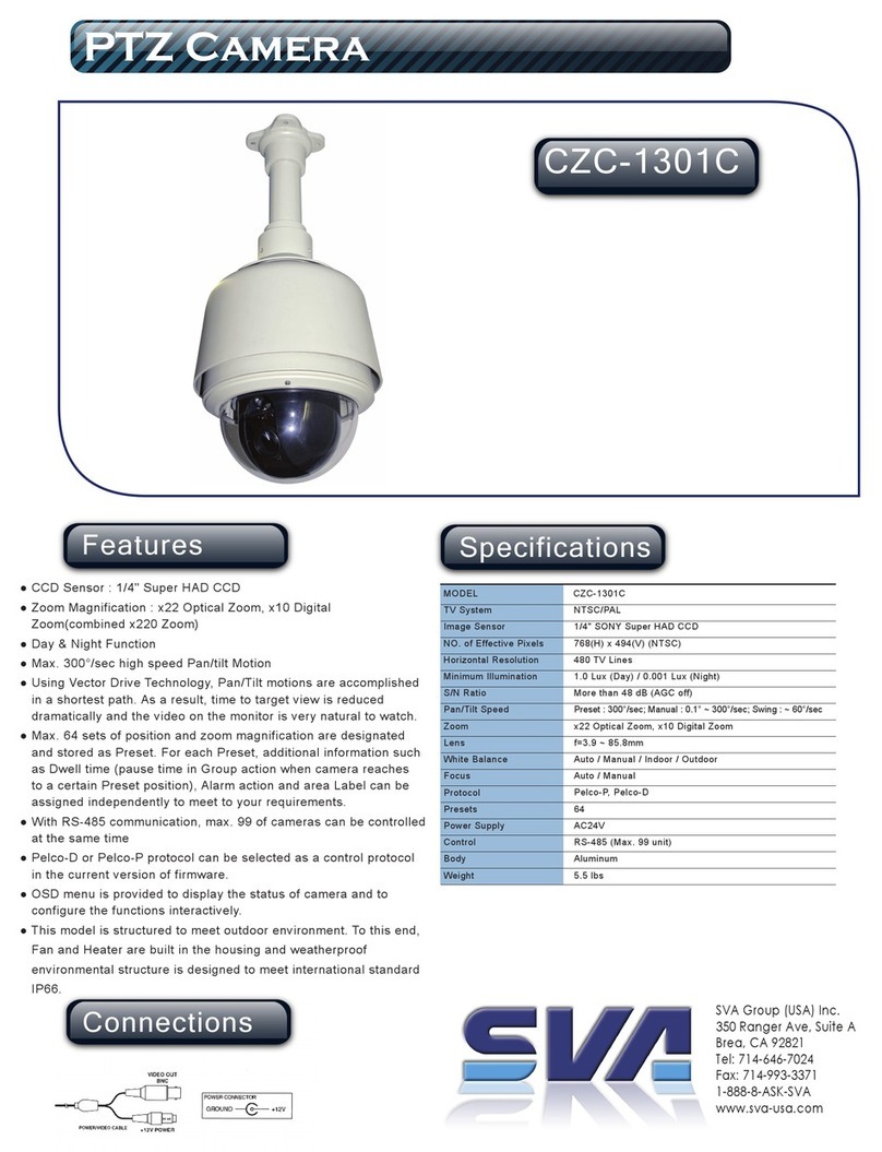SVA PTZ Camera CZC-1301C Specifications