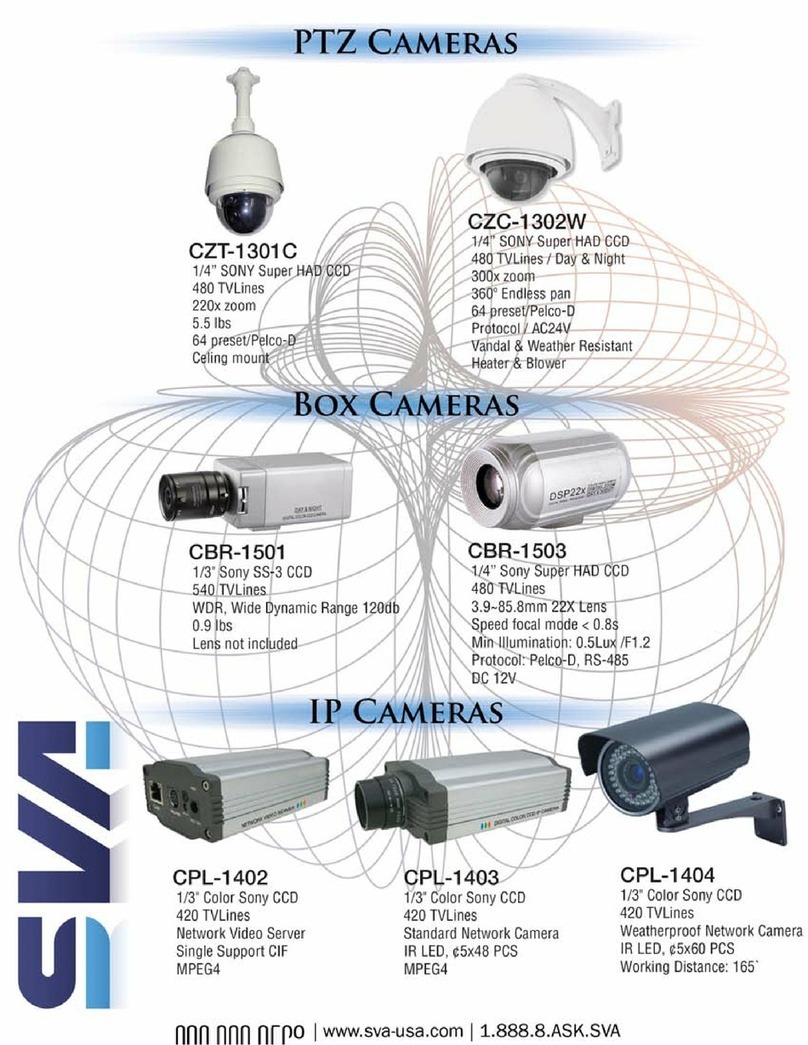 SVA BOX Camera CBR-1503 Specification sheet