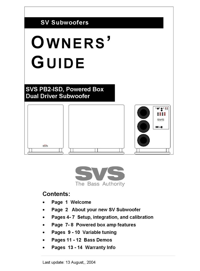 SVS PB2-ISD owner's guide
