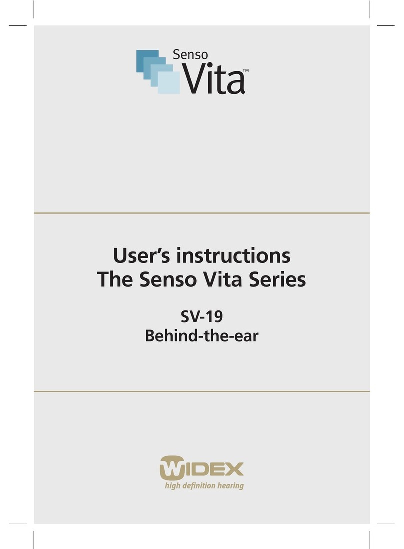 Widex Senso Vita SV-19 User instructions