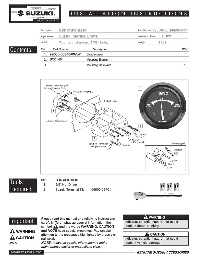 Suzuki 86W41 installation instructions Suzuki 86W41 installation instructions
