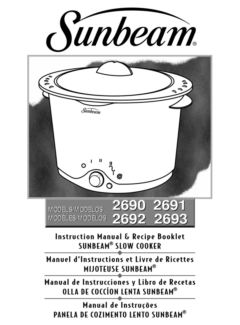 Sunbeam 2693 Instruction manual & recipe booklet Sunbeam 2693 Instruction manual & recipe booklet