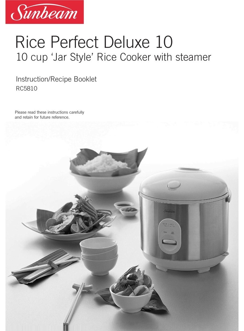 Sunbeam Rice Perfect RC5810 Instruction/recipe booklet Sunbeam Rice Perfect RC5810 Instruction/recipe booklet