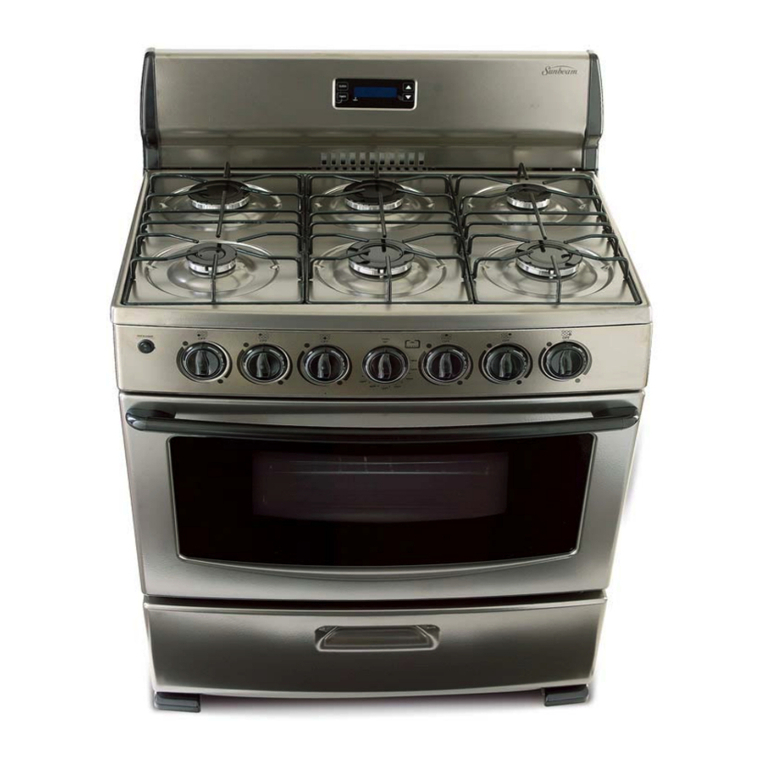 Sunbeam Gas Ranges User manual