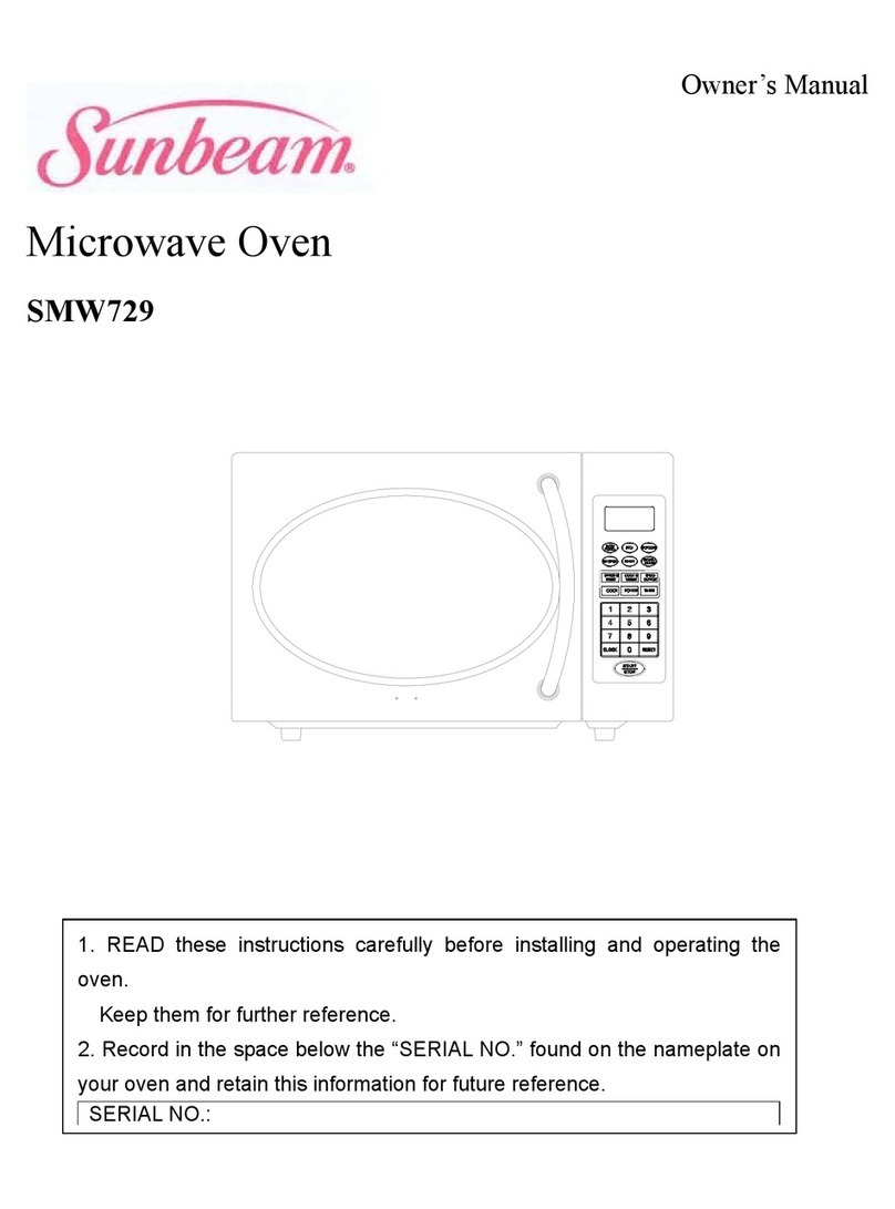 Sunbeam SMW729 User manual