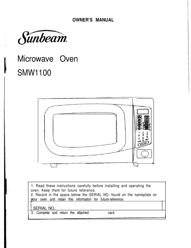 Sunbeam SMW1100 User manual